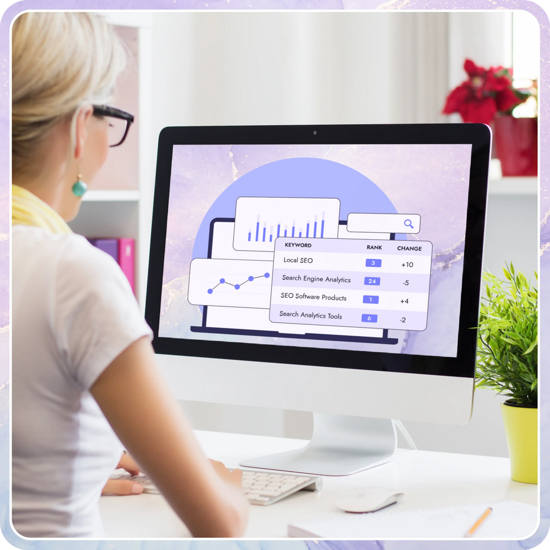 Office worker looking at desktop screen