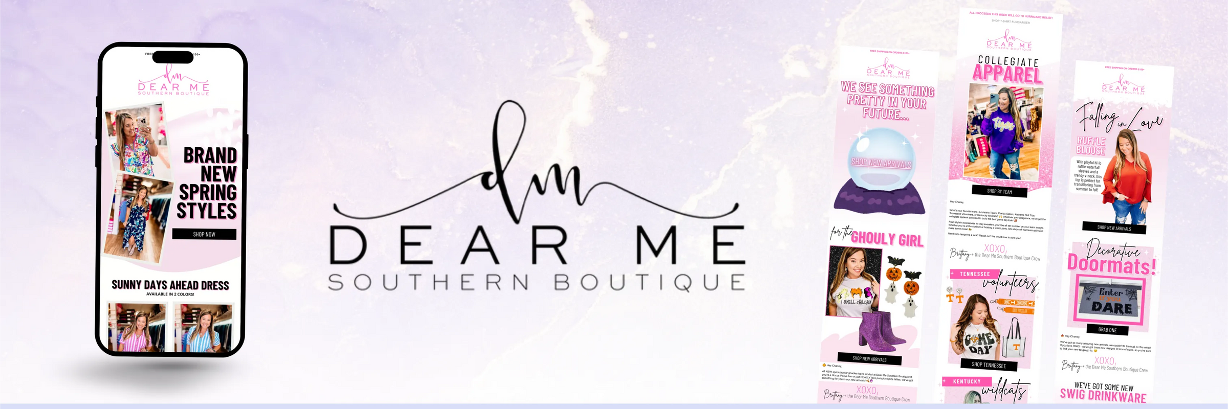 Email Portfolio Dear Me Southern Boutique CJC Dynamic Solutions Cover banner